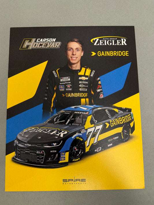 Carson Hocevar #77 2024 Ziegler Gainbridge Nascar Hero Card