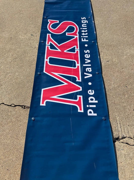 Connor Mosack #7 2024 Kansas MKS Pipe and Valve Nascar Pit Box Riser Banner