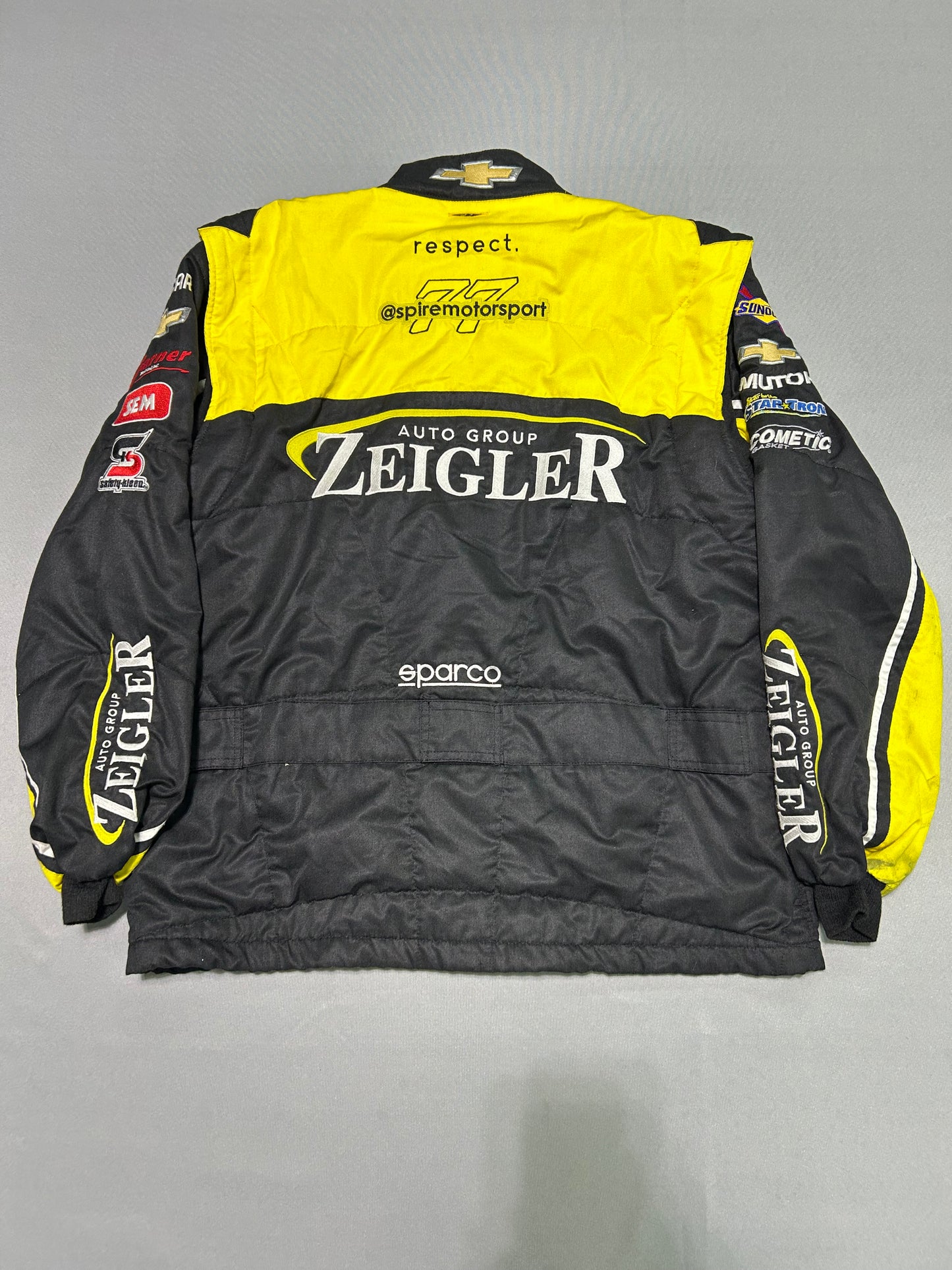 Carson Hocevar #77 2024 Ziegler Nascar 2 Piece Crew Firesuit C-46 W-40 L-31