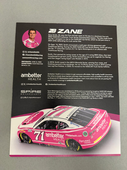 Zane Smith #71 2024 Ambetter Health Nascar Hero Card