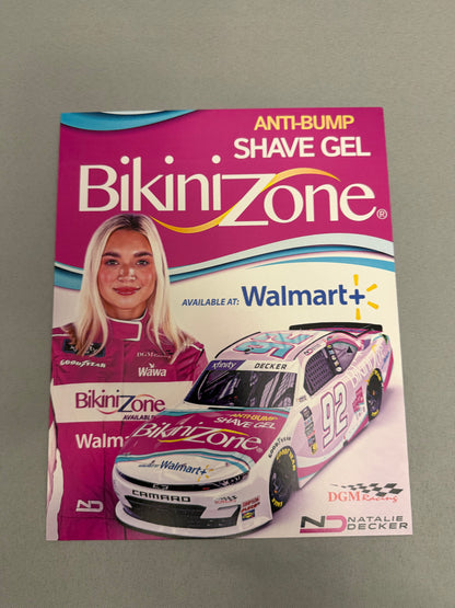 Natalie Decker #92 Bikini Zone Nascar Hero Card