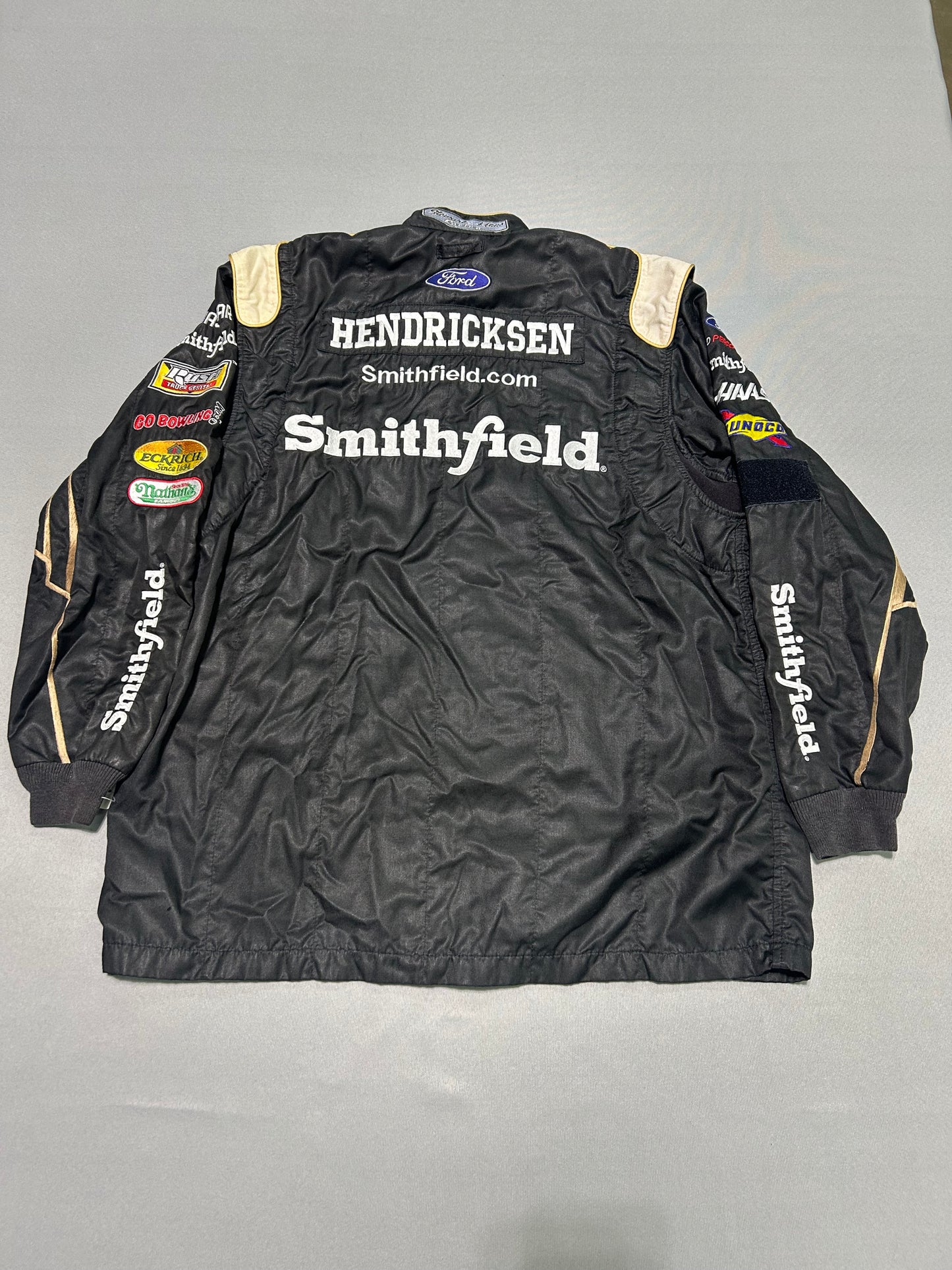 Aric Almirola #10 Smithfield Nascar 2 Piece Crew Firesuit C-46 W-34 L-28