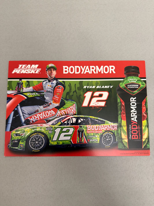Ryan Blaney #12 2023 Coke 600 Body Armor Camo Nascar Hero Card