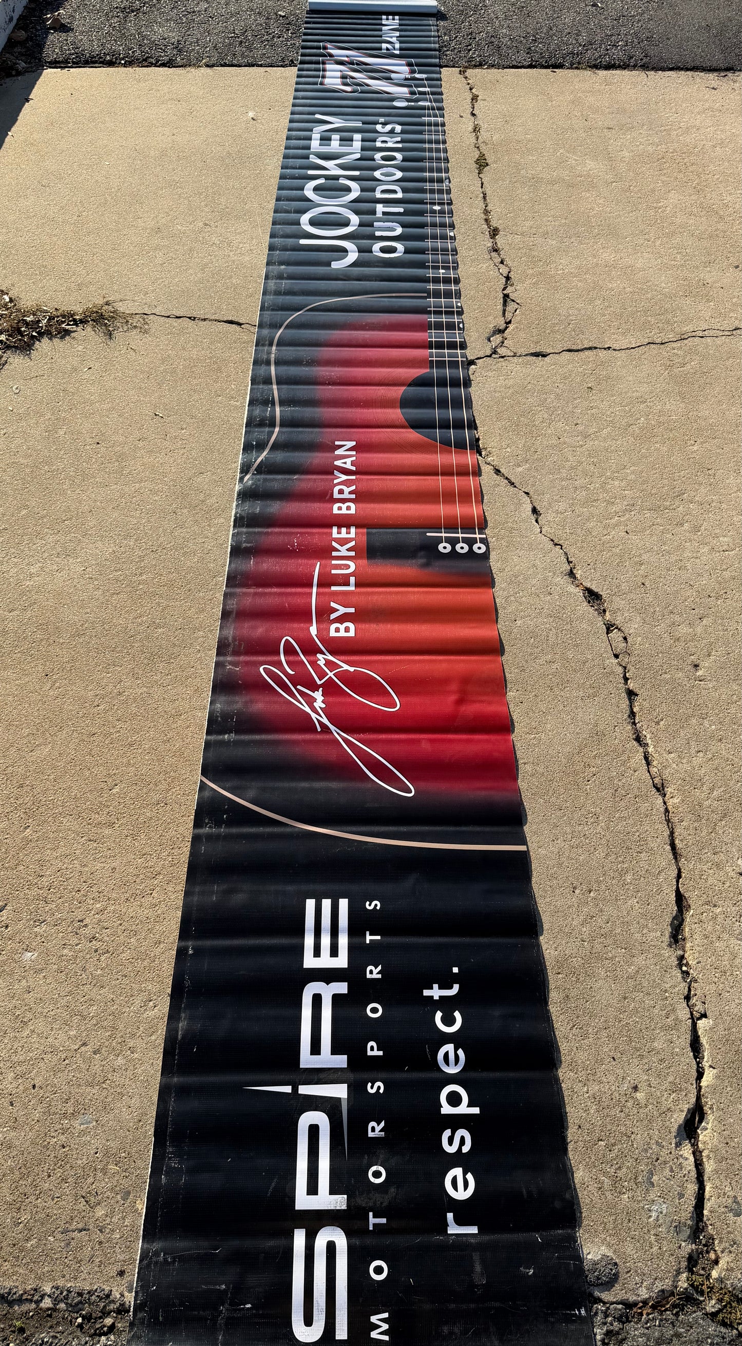 Zane Smith #71 2024 Nashville Jockey Outdoors Luke Bryan Nascar Pit Wall Banner