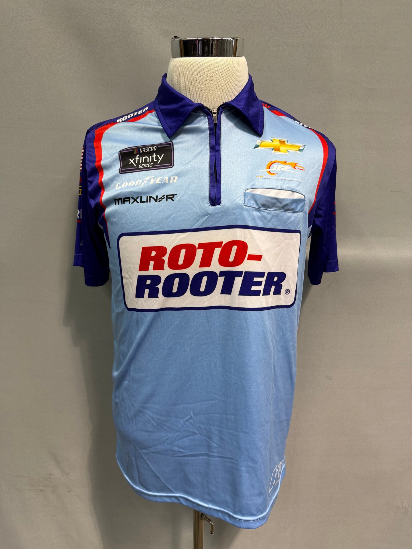 Connor Zilisch #88 2024 Roto Rooter Nascar Crew Shirt Size Large