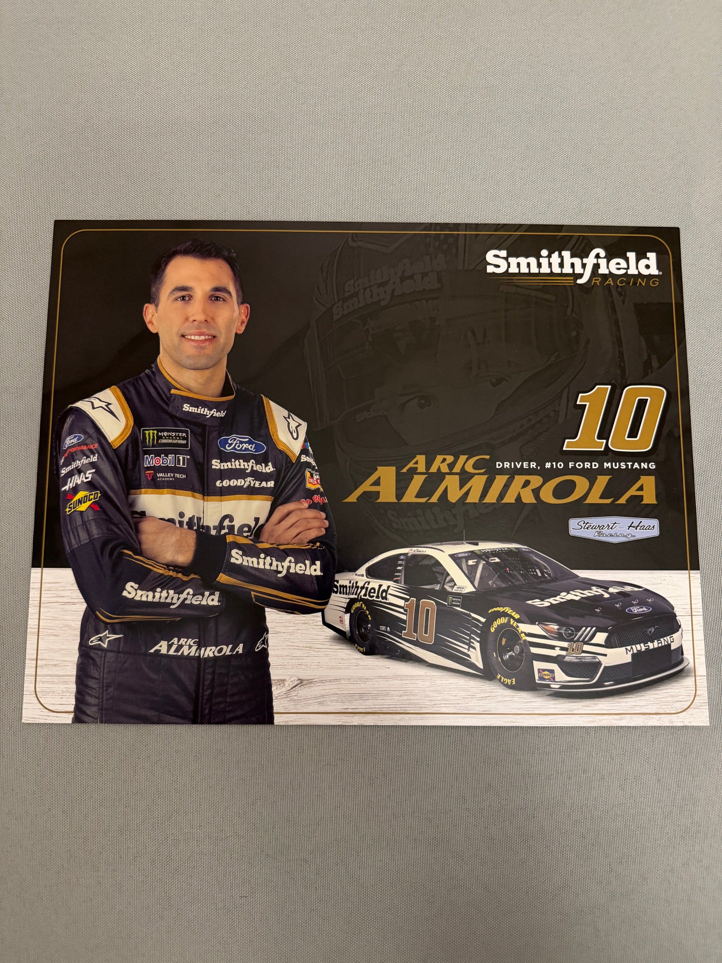 Aric Almirola #10 2019 Smithfield Nascar Hero Card