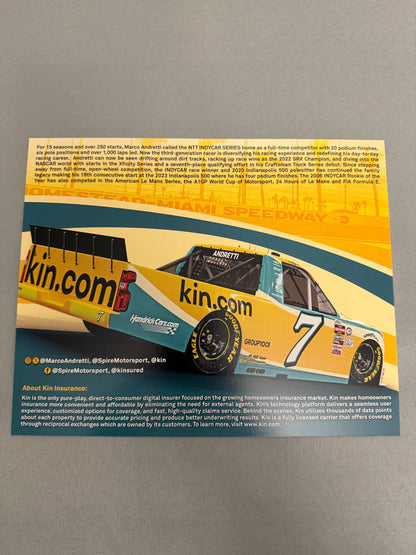 Marco Andretti #7 2023 Kin Nascar Hero Card