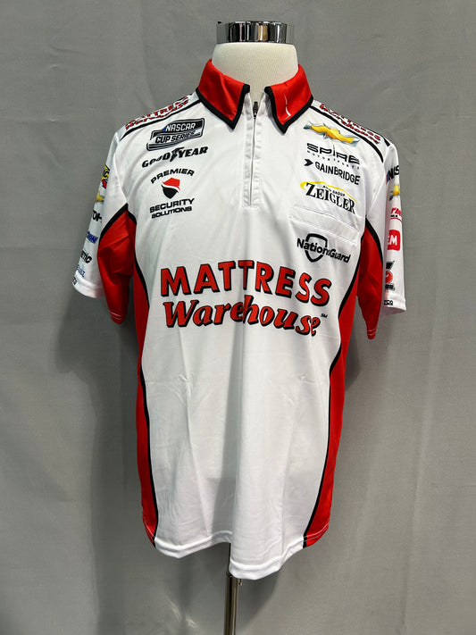 Carson Hocevar #77 2024 Mattress Warehouse Nascar Crew Shirt