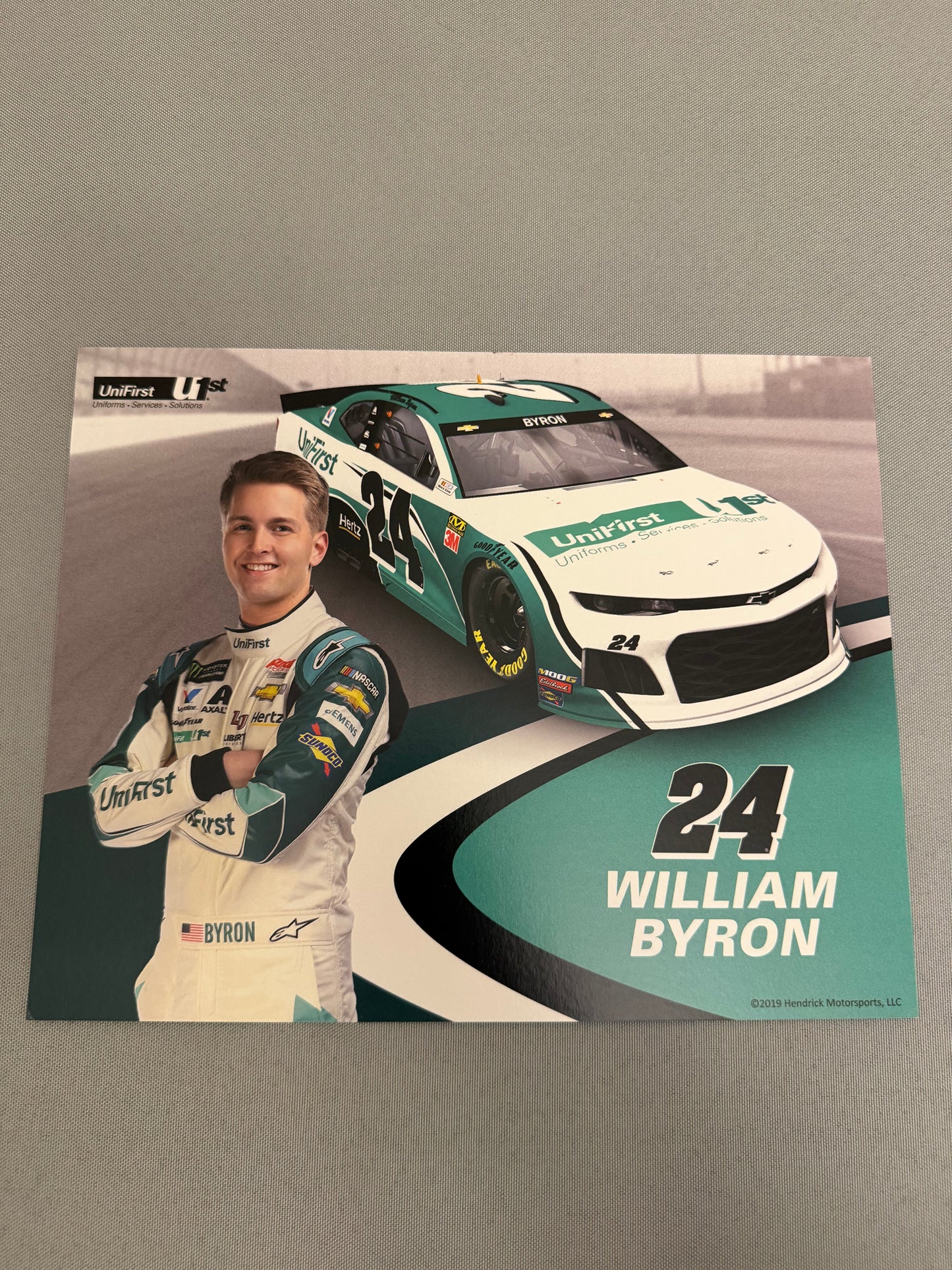 William Byron #24 2019 Unifirst Nascar Hero Card