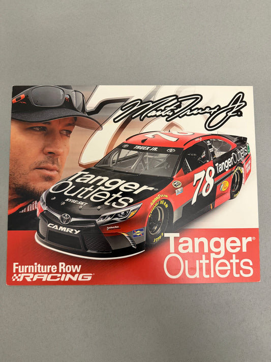 Martin Truex Jr #78 2016 Tanger Outlets Nascar Hero Card