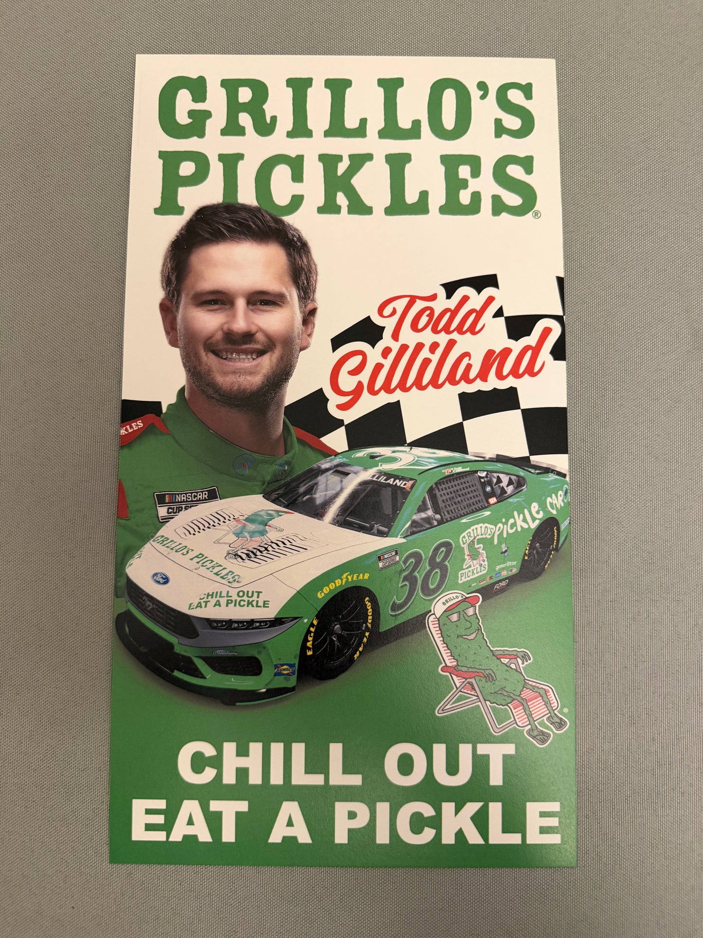 Todd Gilliland #38 2024 Grillos Pickles Nascar Hero Card