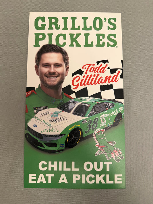 Todd Gilliland #38 2024 Grillos Pickles Nascar Hero Card