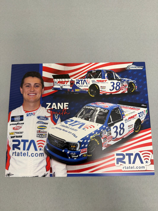 Zane Smith #38 2022 RTA Nascar Hero Card
