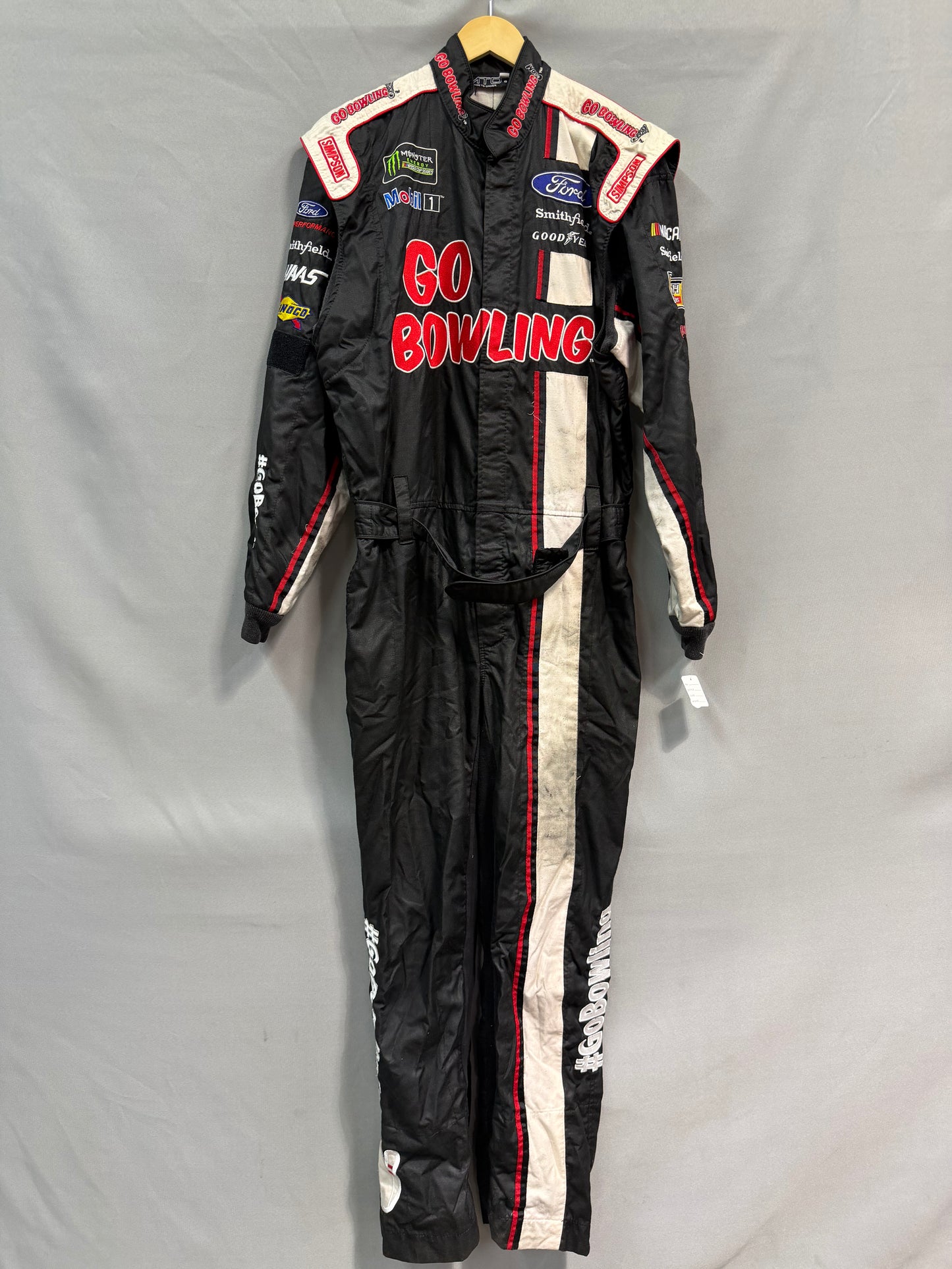 Aric Almirola #10 Go Bowling Nascar Crew Firesuit C-48 W-36 L-32