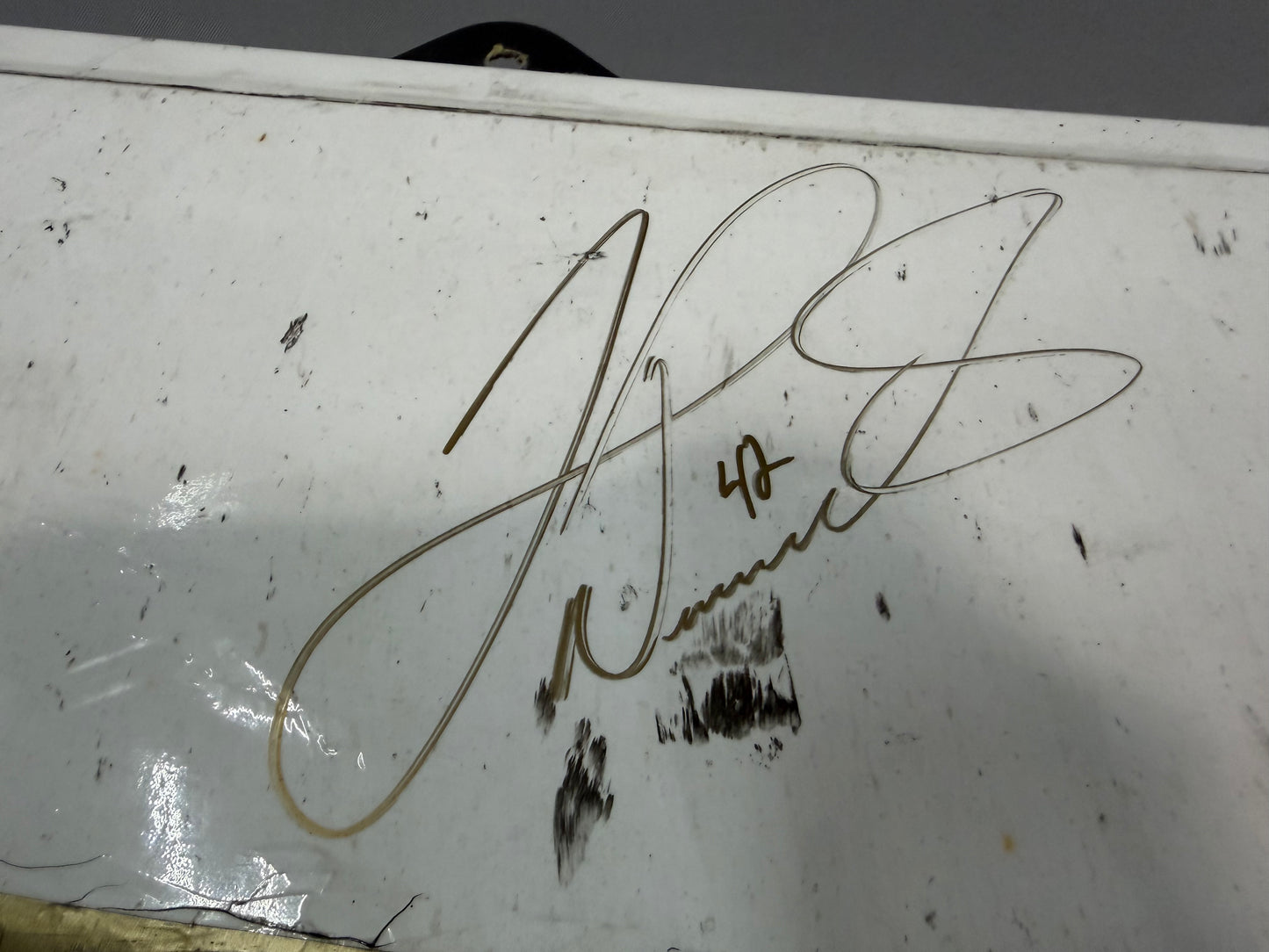 John Hunter Nemechek #42 2025 Pye Barker Nascar Autographed Nose Center