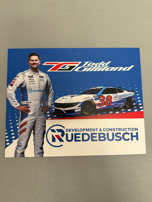 Todd Gilliland #38 2024 Ruedebusch Nascar Hero Card