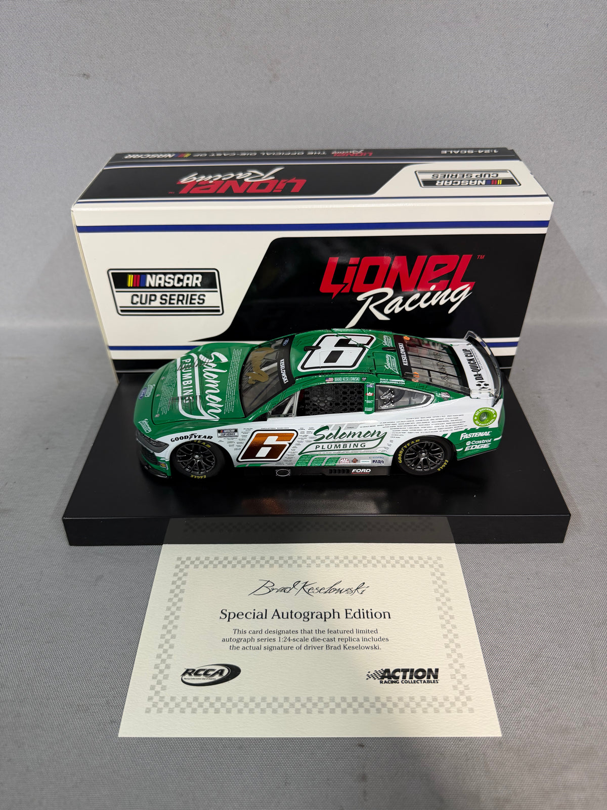 Brad Keselowski #6 2024 Soloman Plumbing Tribute To Veterans Nascar Autographed Diecast