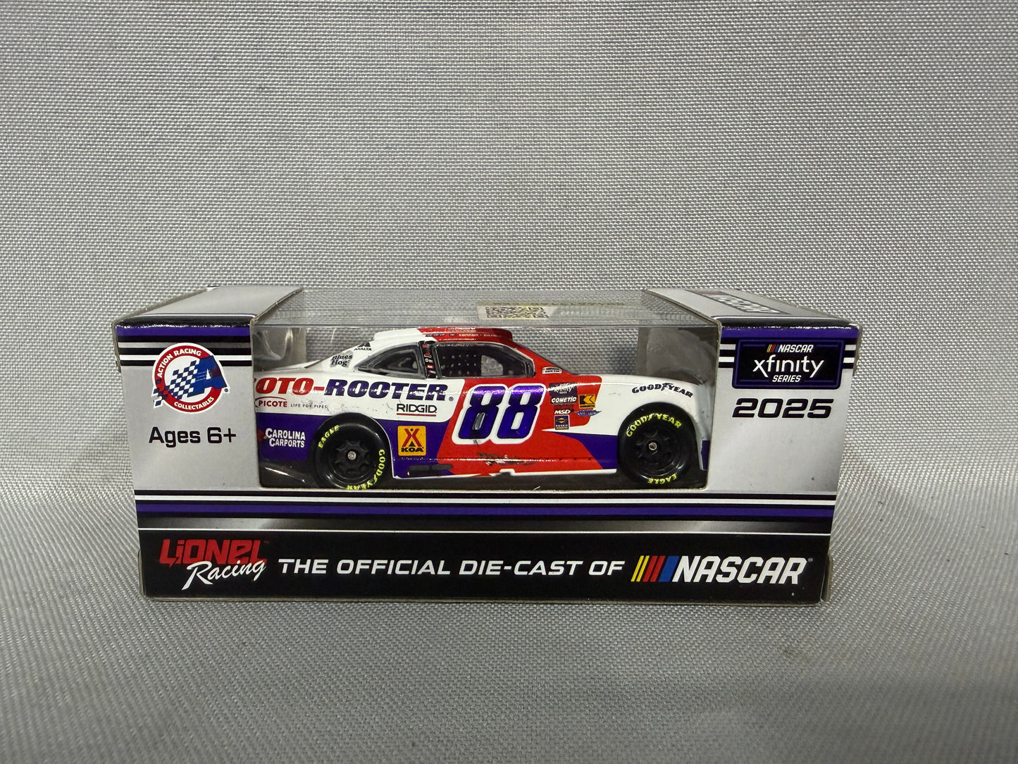 Connor Zilisch #88 2025 Sonoma Win Roto Rooter Nascar 1/64 Diecast
