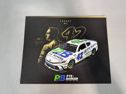 John Hunter Nemechek #42 2024 Pye Barker Nascar Hero Card