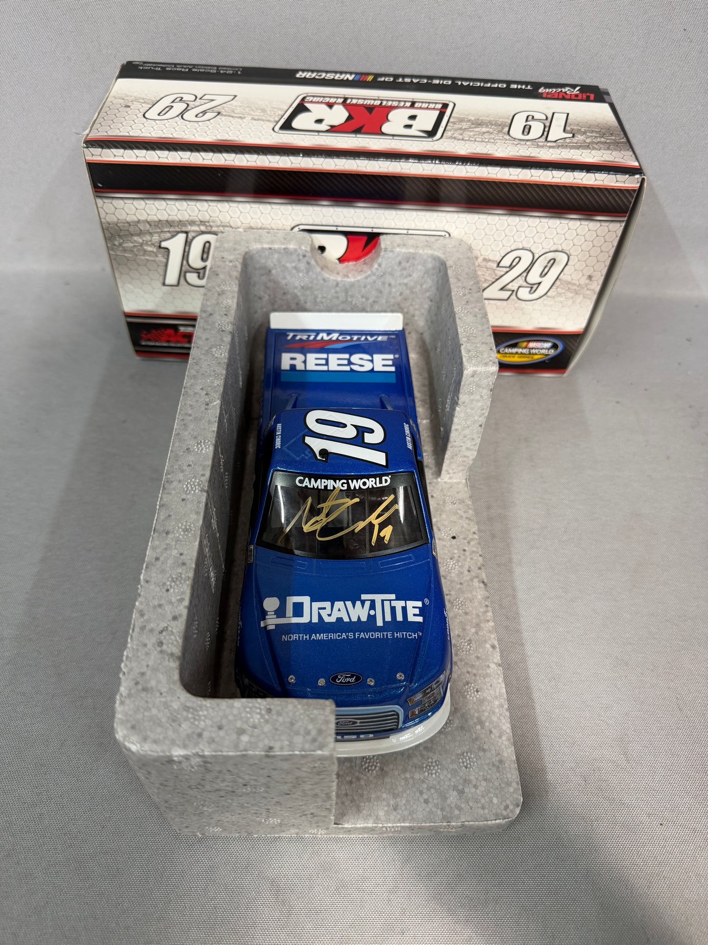 Austin Cindric #19 2017 Draw Tite Nascar Autographed Diecast