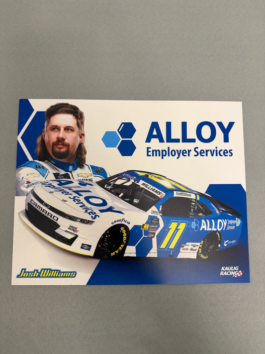 Josh Williams #11 2024 Alloy Employer Services Nascar Hero Card