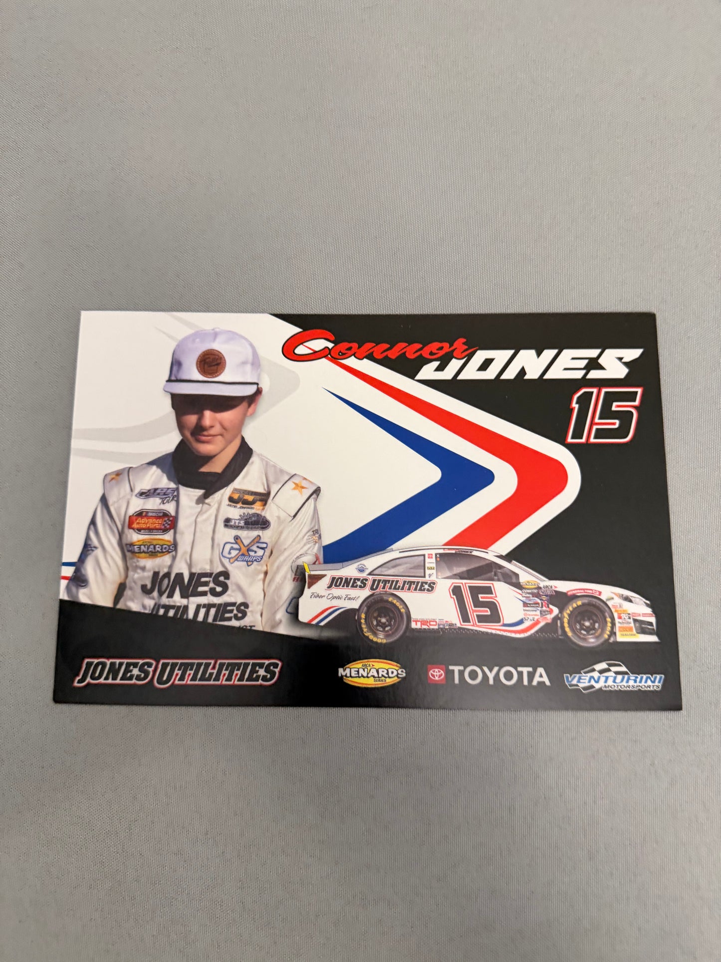 Connor Jones #15 2022 Jones Utilities Nascar Hero Card