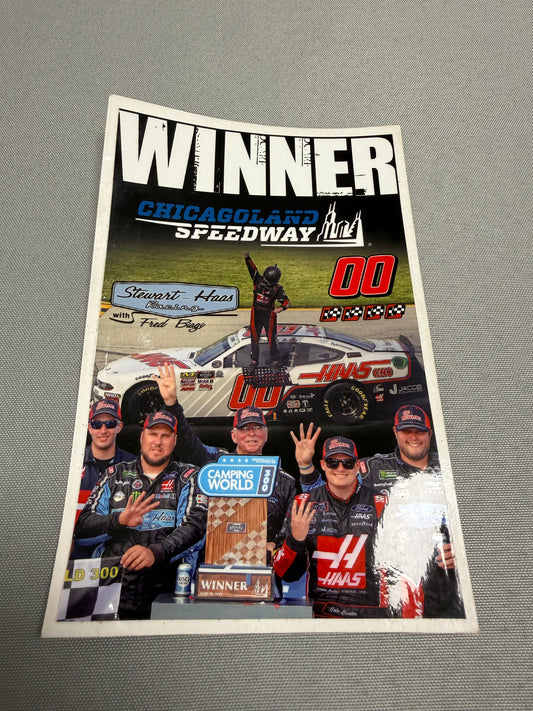 Cole Custer #00 2019 Chicagoland Win Nascar Team Issued Decal