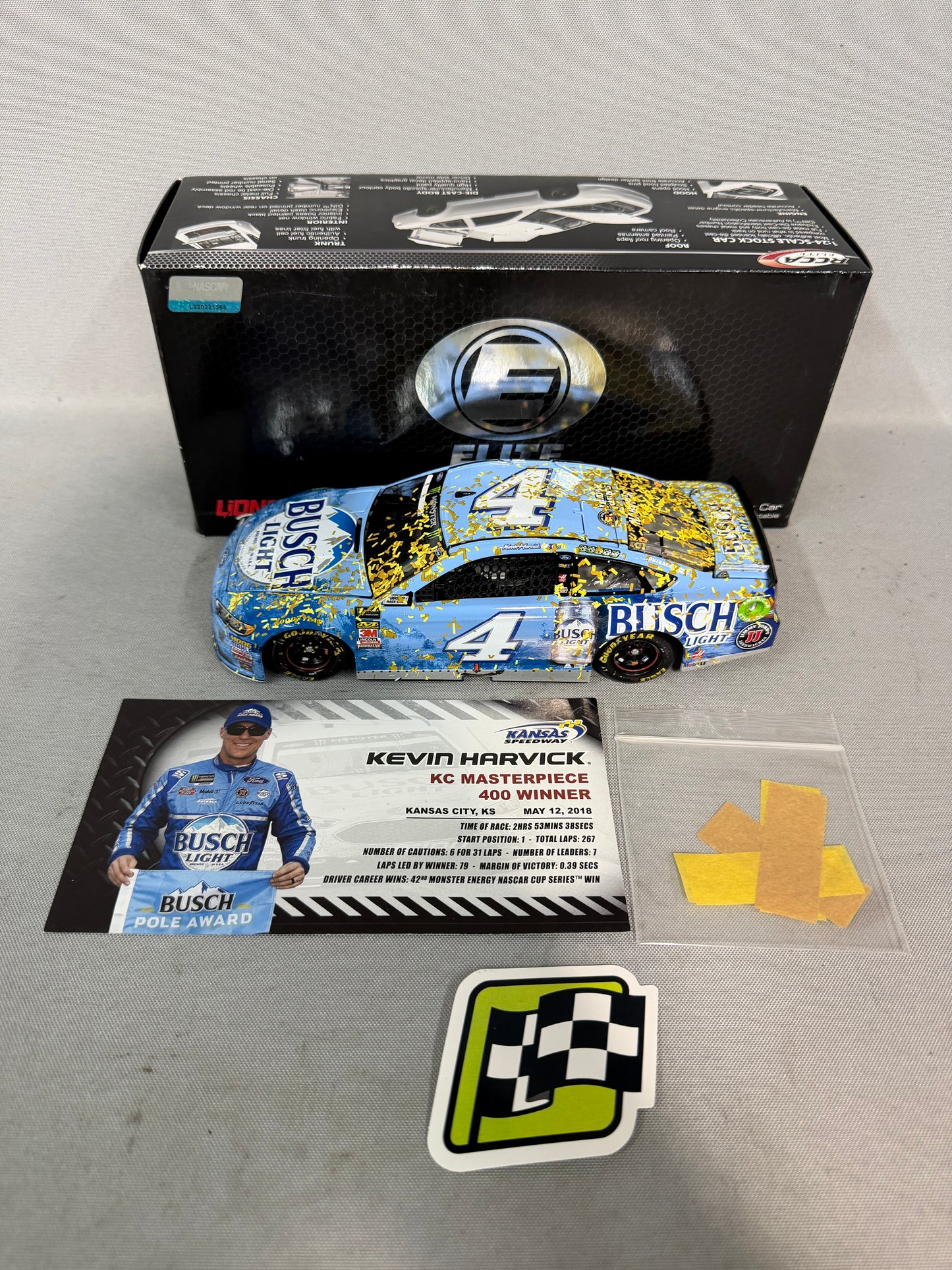 Kevin Harvick #4 2018 Kansas Win Busch Light Elite Nascar Diecast