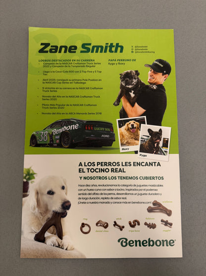 Zane Smith #38 2025 Benebone Nascar Hero Card