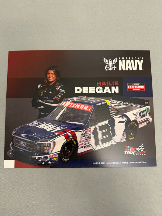 Hailie Deegan #13 2023 Americas Navy Nascar Hero Card