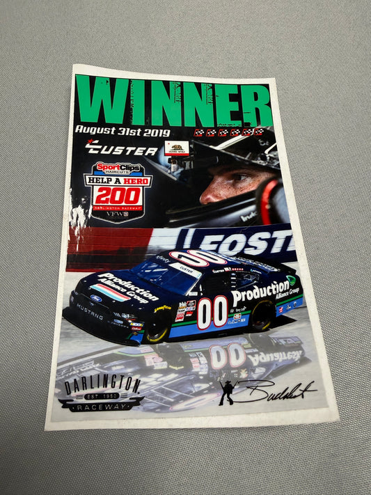 Cole Custer #00 2019 Darlington Win Nascar Team Issued Decal