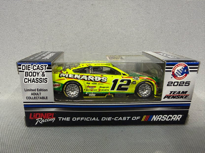 Ryan Blaney 2025 New Hampshire Win Menards Libman Nascar 1/64 Diecast
