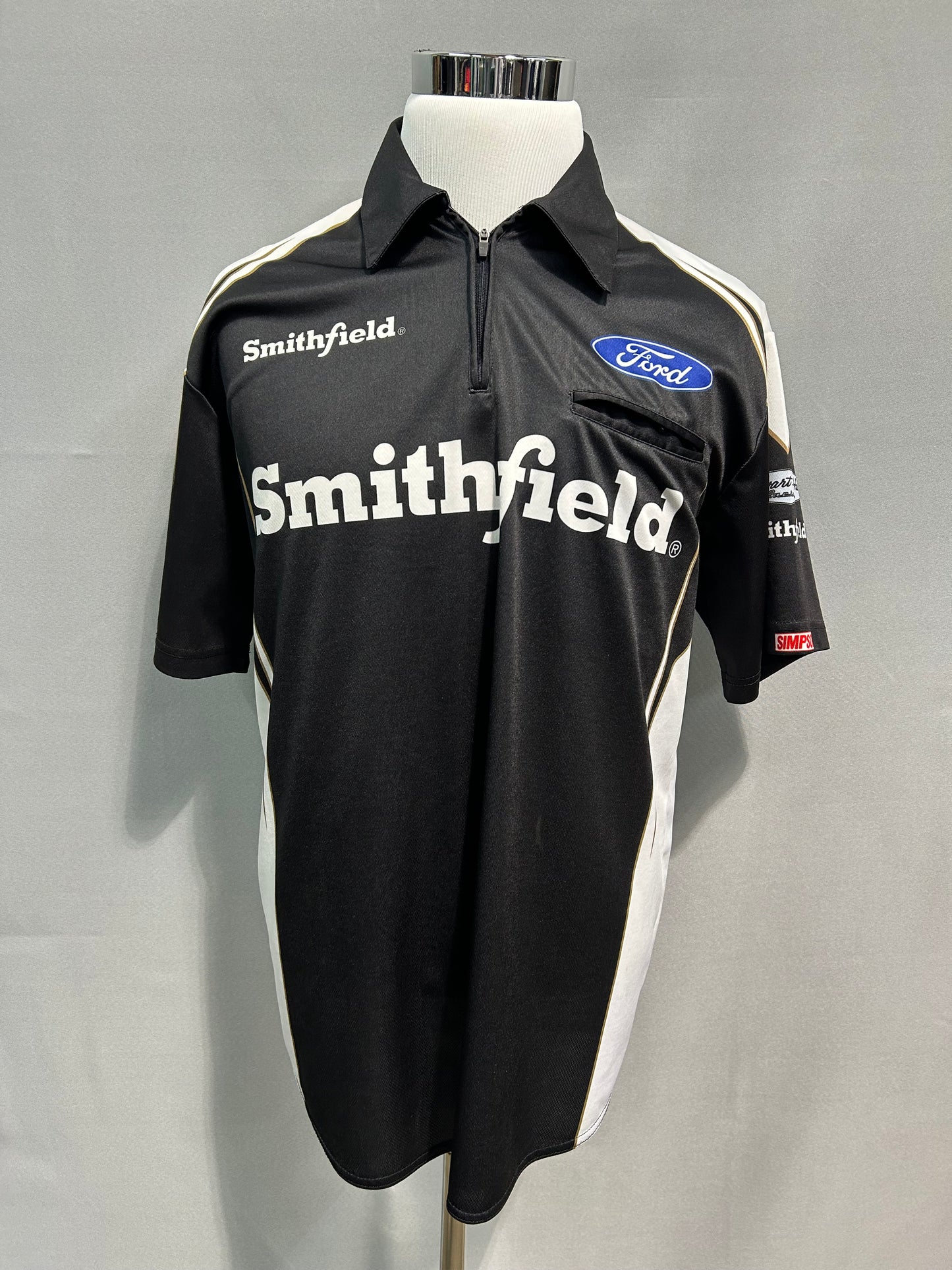 Aric Almirola #10 Smithfield Nascar Crew Shirt Size Large