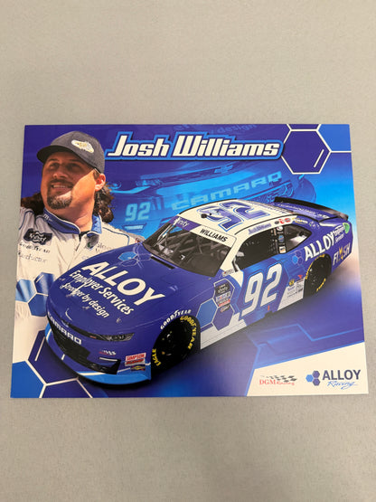 Josh Williams #92 Alloy Employer Services Nascar Hero Card