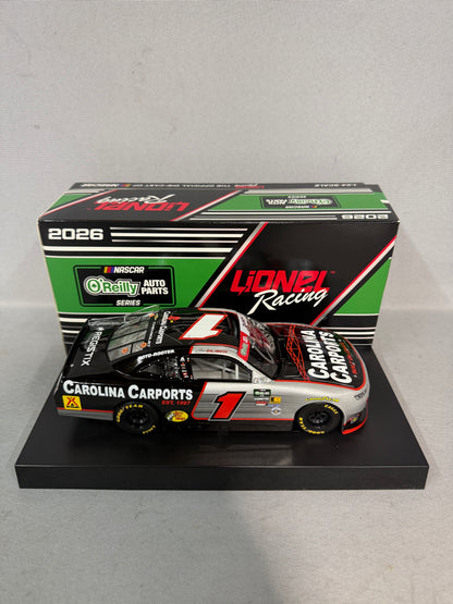Connor Zilisch #1 2026 Carolina Carports Nascar Autographed Diecast