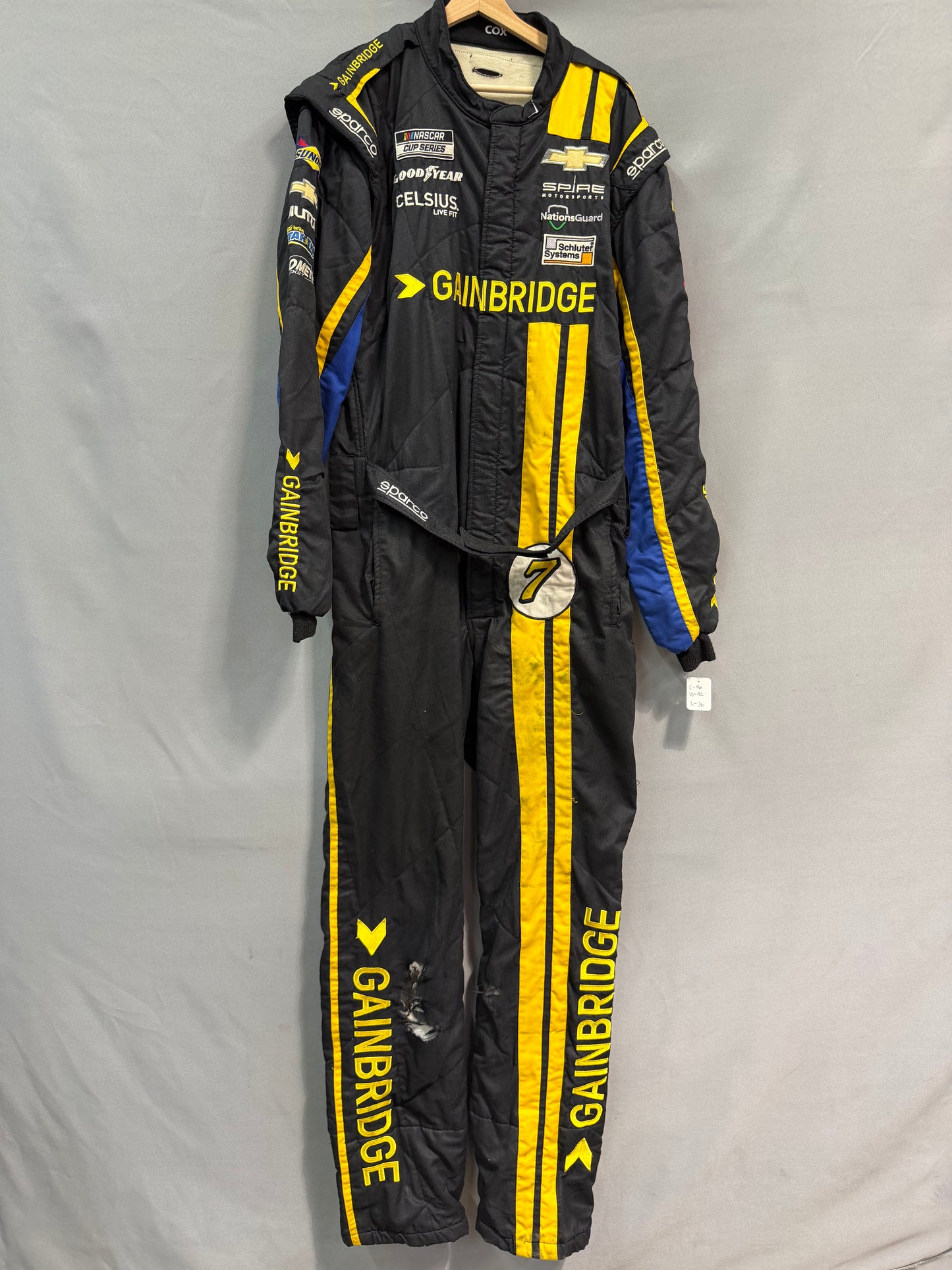 Corey Lajoie #7 2024 Gainbridge Nascar Crew Firesuit C-46 W-42 L-36