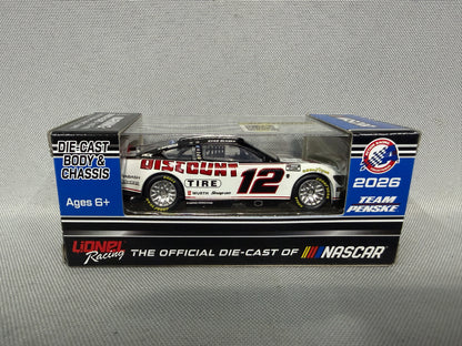 Ryan Blaney 2026 Discount Tire Nascar 1/64 Diecast