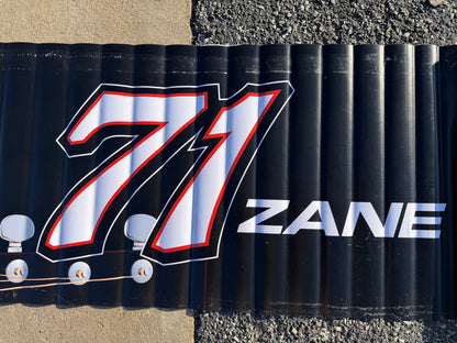 Zane Smith #71 2024 Nashville Jockey Outdoors Luke Bryan Nascar Pit Wall Banner