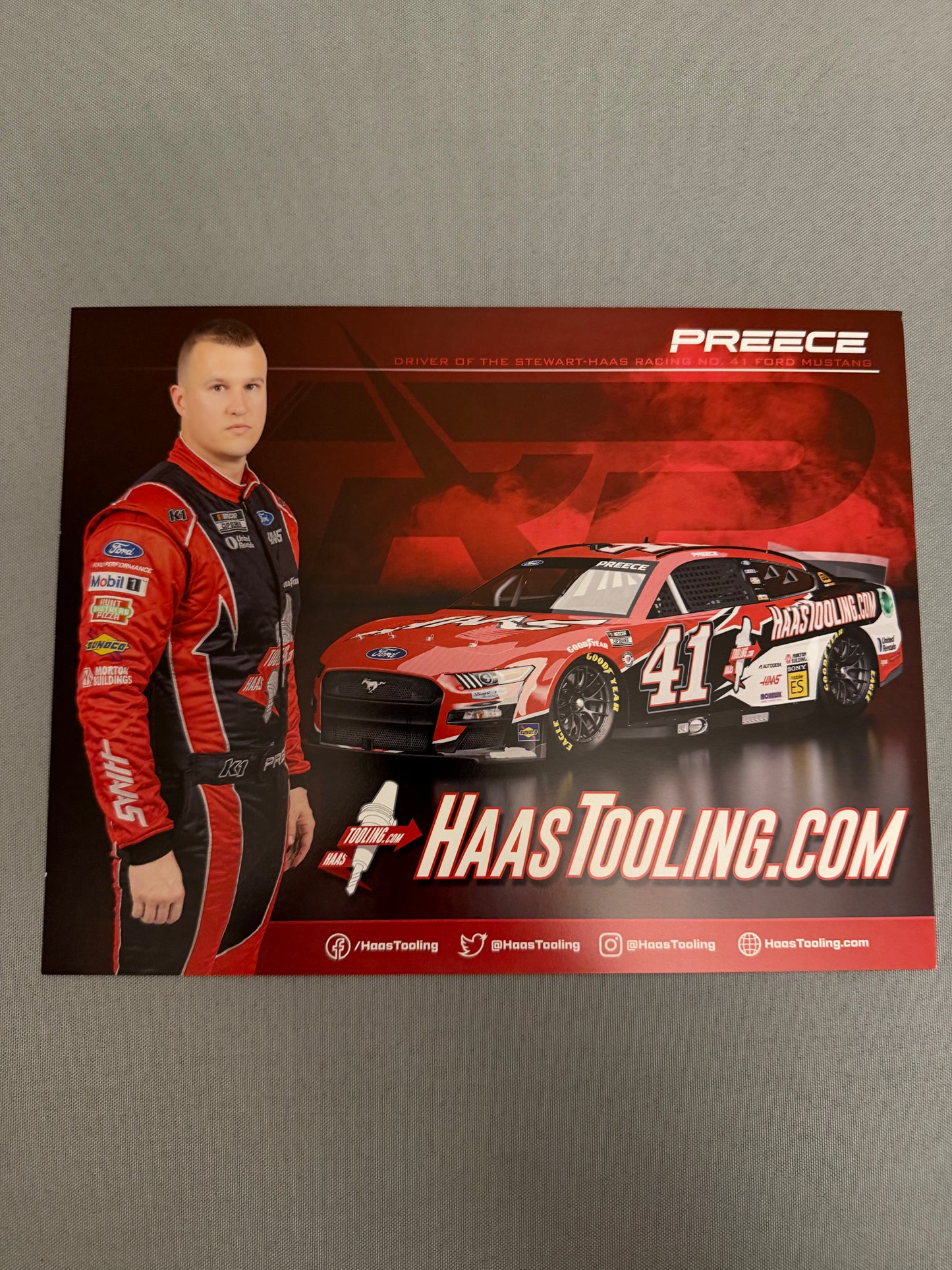 Ryan Preece #41 2023 Haas Tooling Nascar Hero Card