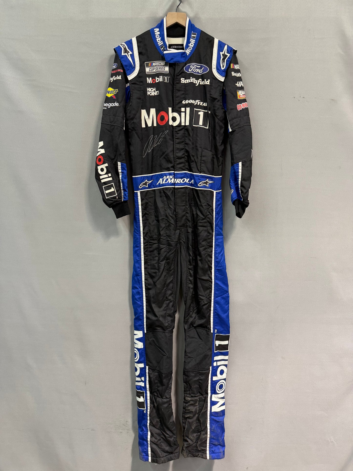 Aric Almirola #10 2022 Mobil 1 Nascar Autographed Driver Firesuit
