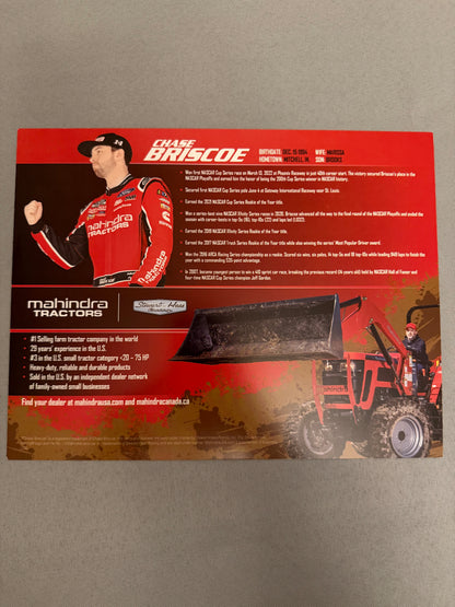 Chase Briscoe #14 2023 Mahindra Tractors Nascar Hero Card
