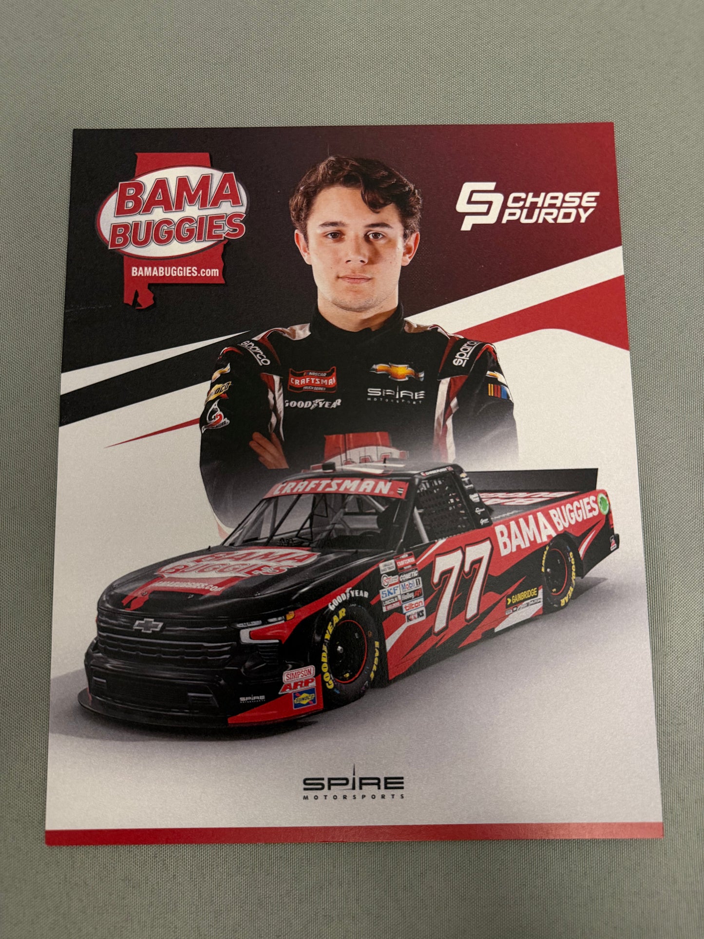 Chase Purdy #77 2024 Bama Buggies Nascar Hero Card
