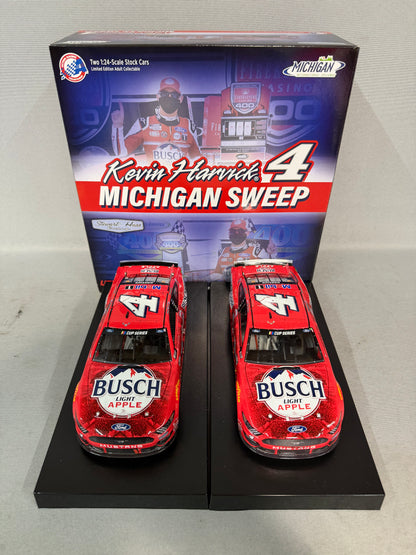 Kevin Harvick #4 2020 Michigan Win Busch Light Apple Elite Sweep Set Nascar Diecast