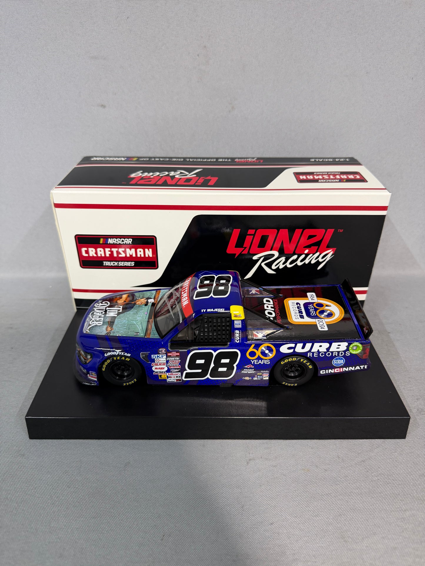 Ty Majeski #98 2024 Curb Records 60th Tim Dugger Nascar Autographed Diecast