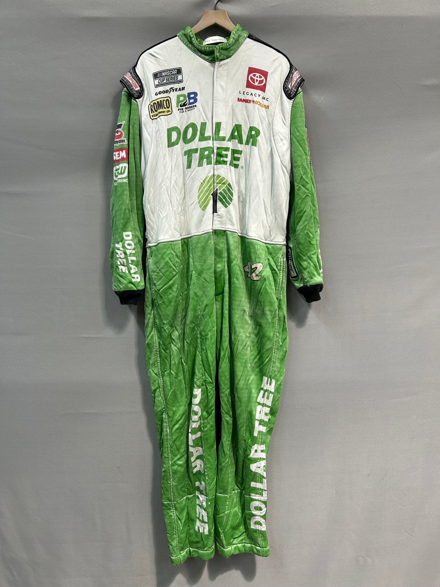 John Hunter Nemechek #42 2024 Dollar Tree Nascar Crew Firesuit C-54 W-44 L-31