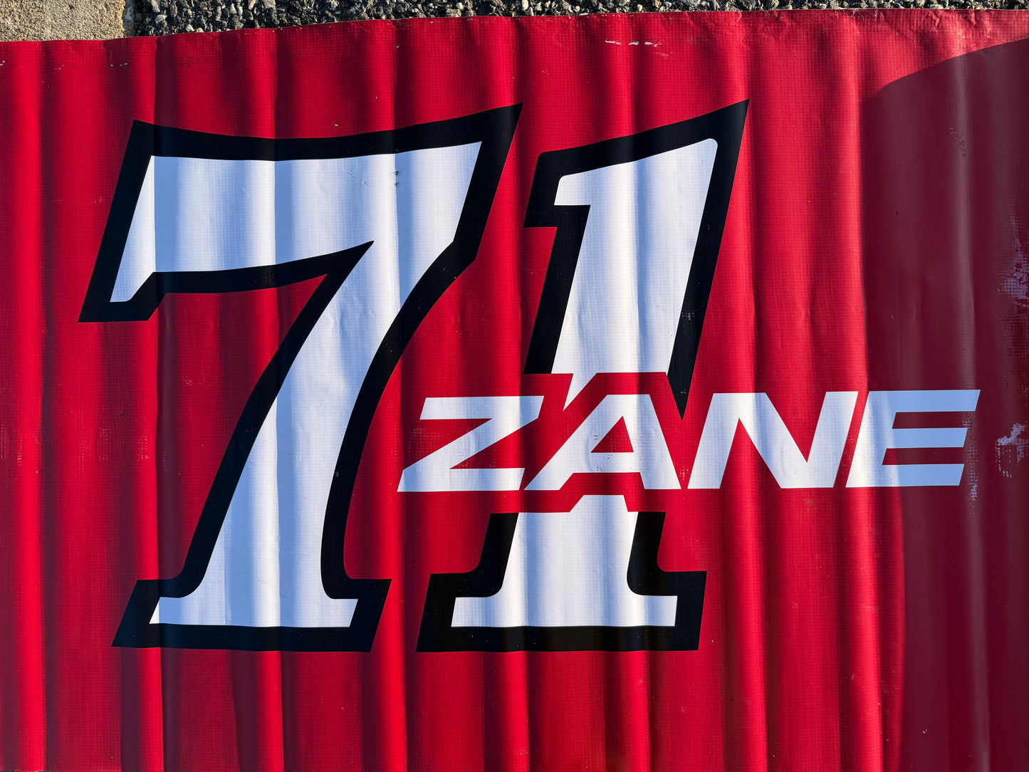 Zane Smith #71 2024 Darlington Focused Health Nascar Pit Wall Banner