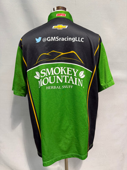 Johnny Sauter #21 Smokey Mountain Herbal Snuff Nascar Crew Shirt Size XL