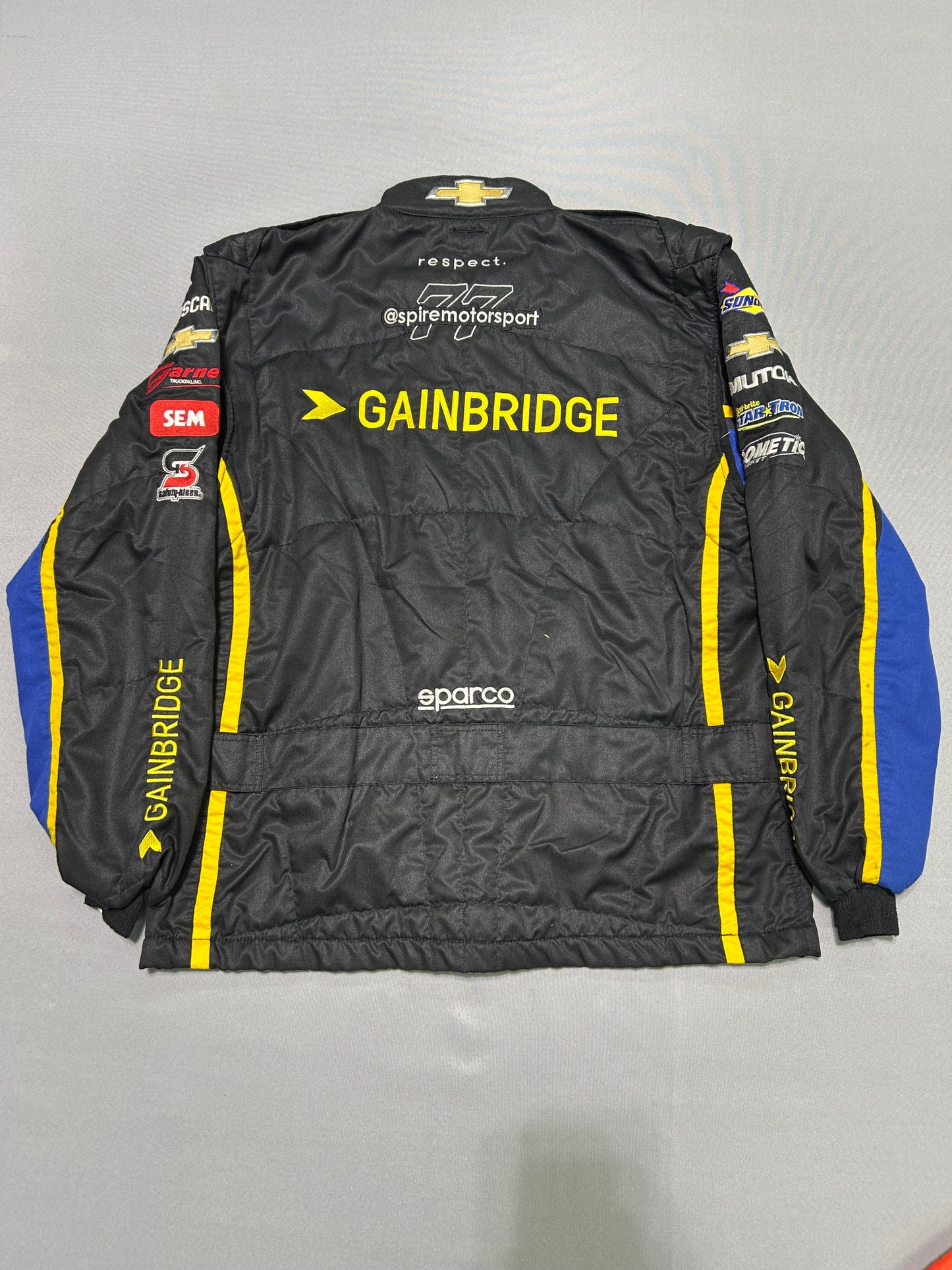 Carson Hocevar #77 2024 Gainbridge Nascar 2 Piece Crew Firesuit C-50 W-40 L-32