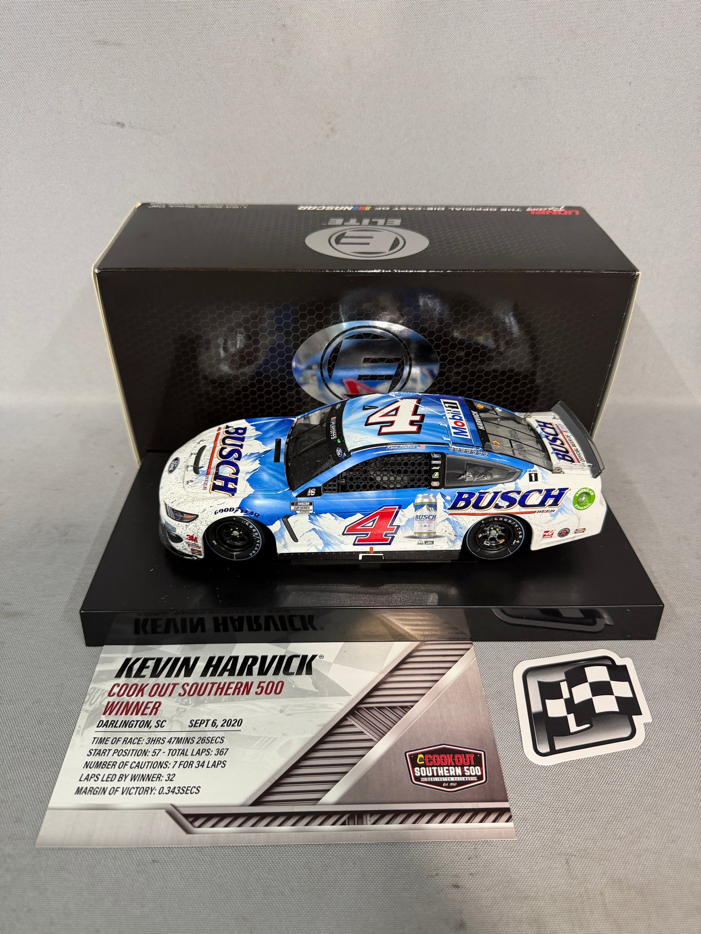 Kevin Harvick #4 2020 Darlington Win Busch Beer Throwback Elite Nascar Diecast