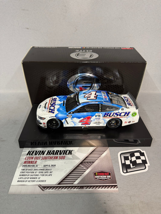 Kevin Harvick #4 2020 Darlington Win Busch Beer Throwback Elite Nascar Diecast